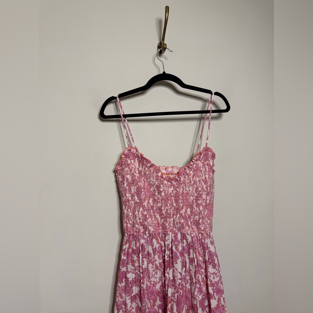 Free People Sweet Nothings Midi Dress Pink Combo - Picture 4 of 8